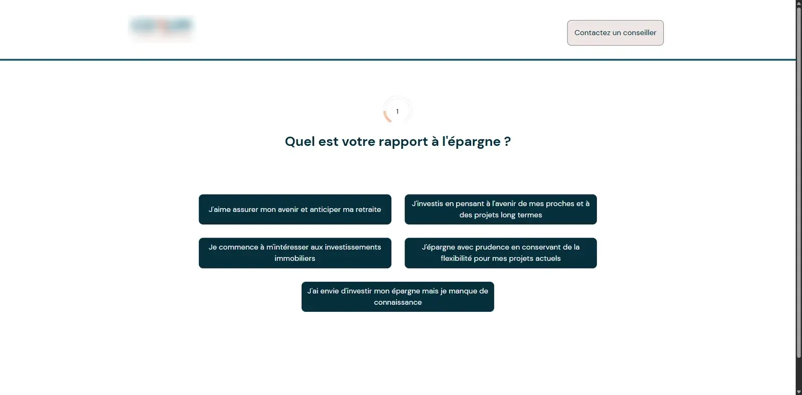 Test de personnalité « Quel épargnant êtes-vous ? » — écran 2
