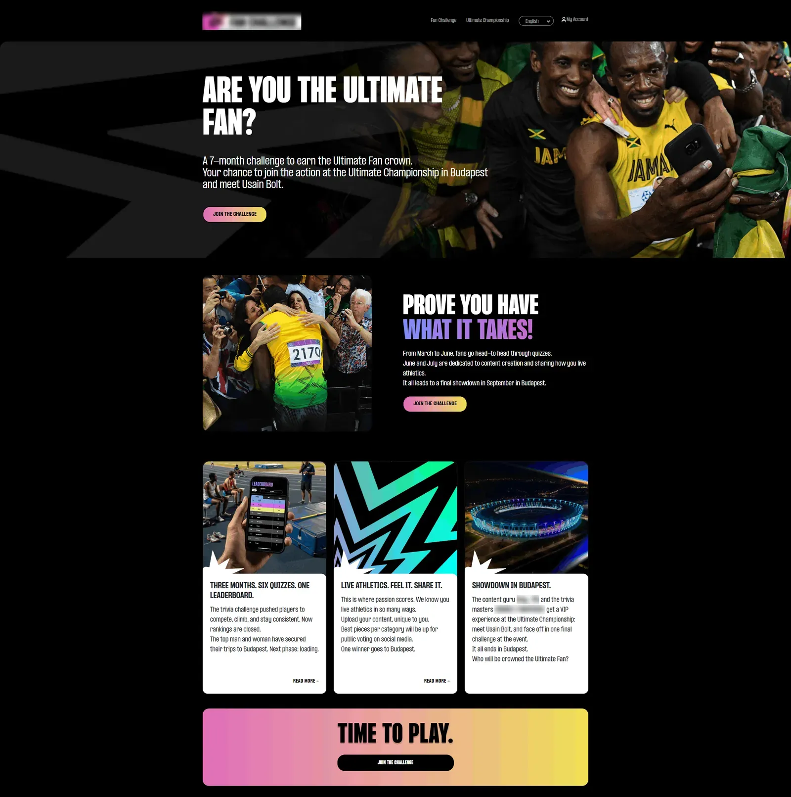 Fan Challenge pour un championnat international d’athlétisme — écran 1