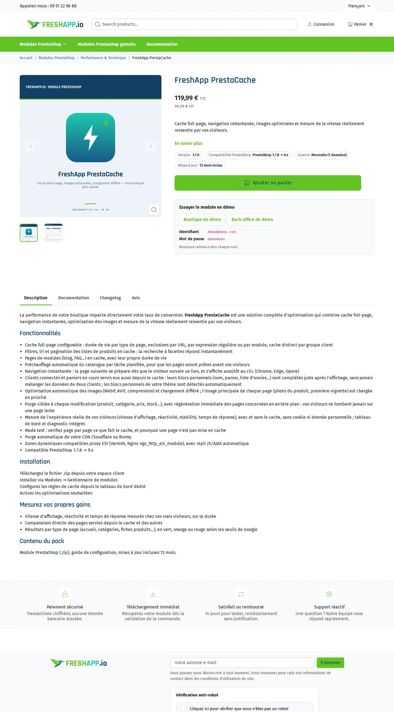 Boutiques PrestaShop : intégration, modules, migrations et TMA — écran 3