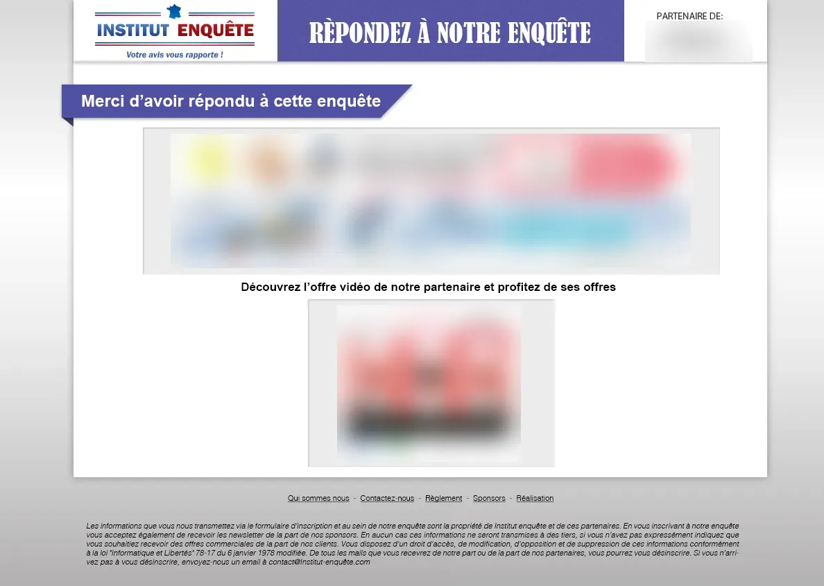 Plateforme d’enquêtes en ligne pour la qualification de prospects — écran 3
