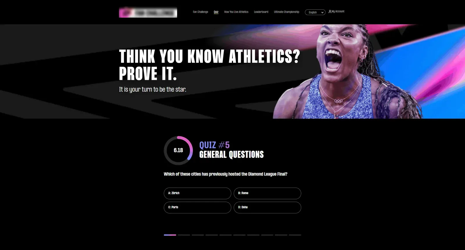Fan Challenge pour un championnat international d’athlétisme — écran 3