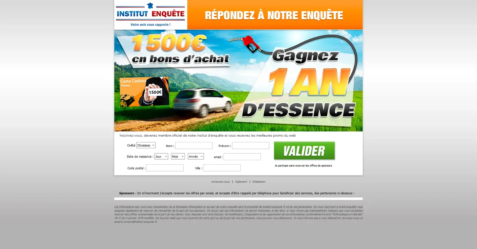 Plateforme d’enquêtes en ligne pour la qualification de prospects — écran 4